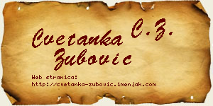 Cvetanka Zubović vizit kartica